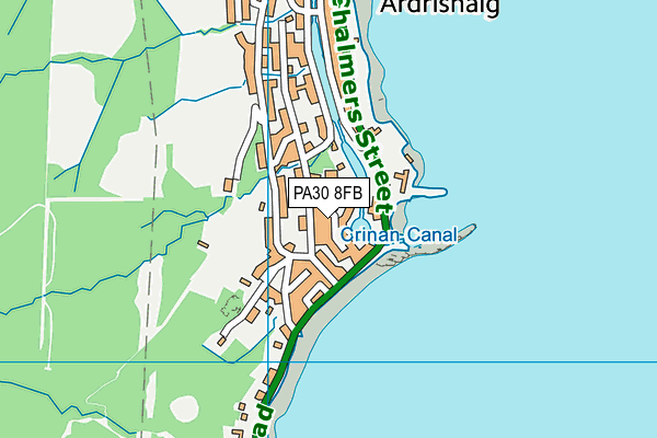 PA30 8FB map - OS VectorMap District (Ordnance Survey)