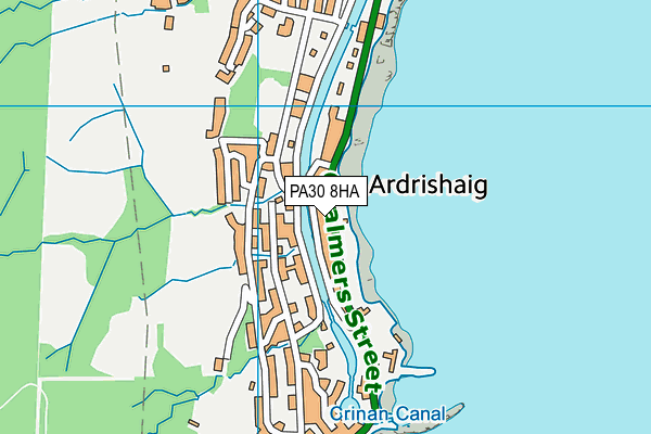 PA30 8HA map - OS VectorMap District (Ordnance Survey)