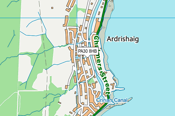 PA30 8HB map - OS VectorMap District (Ordnance Survey)