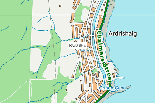 PA30 8HE map - OS VectorMap District (Ordnance Survey)