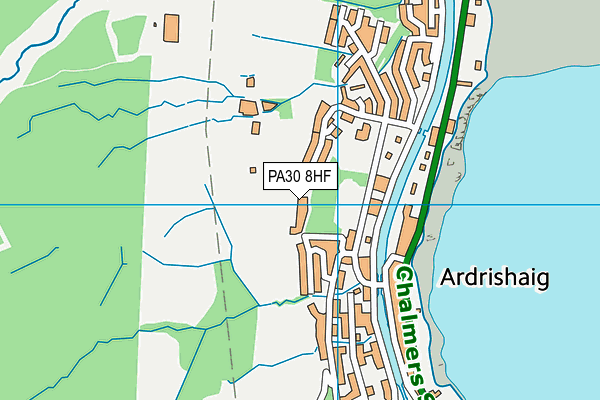 PA30 8HF map - OS VectorMap District (Ordnance Survey)