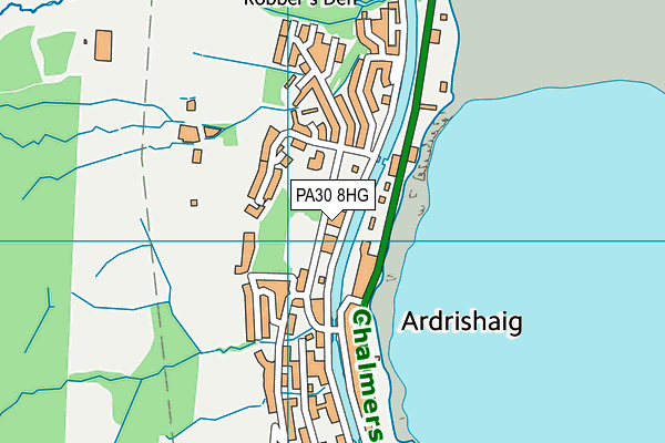 PA30 8HG map - OS VectorMap District (Ordnance Survey)