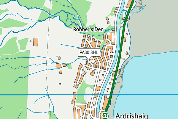 PA30 8HL map - OS VectorMap District (Ordnance Survey)