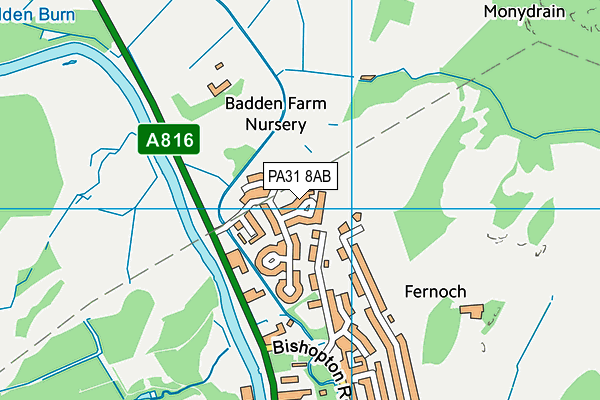 PA31 8AB map - OS VectorMap District (Ordnance Survey)