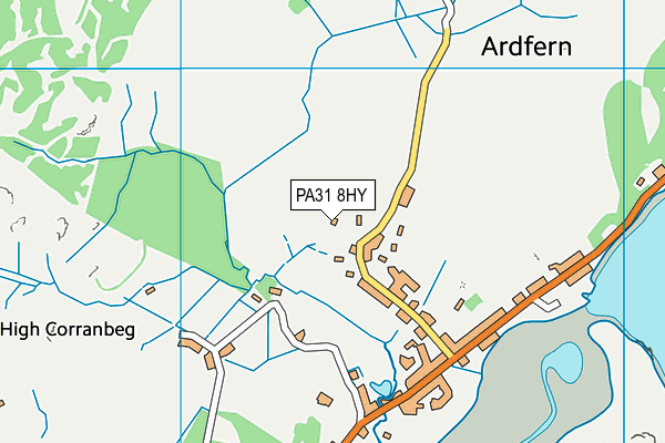 PA31 8HY map - OS VectorMap District (Ordnance Survey)