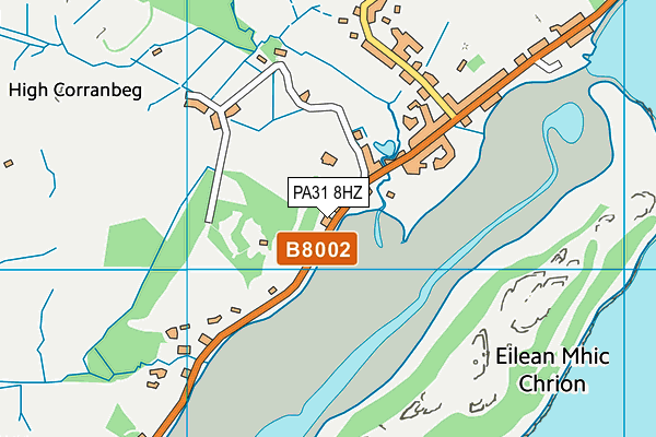PA31 8HZ map - OS VectorMap District (Ordnance Survey)