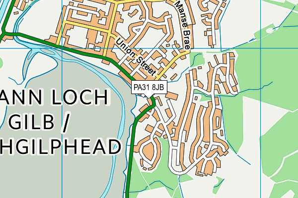 PA31 8JB map - OS VectorMap District (Ordnance Survey)