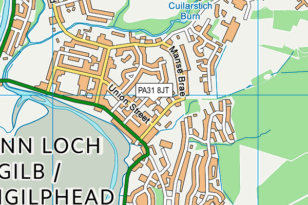 PA31 8JT map - OS VectorMap District (Ordnance Survey)