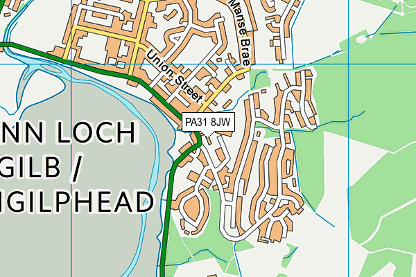 PA31 8JW map - OS VectorMap District (Ordnance Survey)