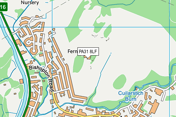 PA31 8LF map - OS VectorMap District (Ordnance Survey)