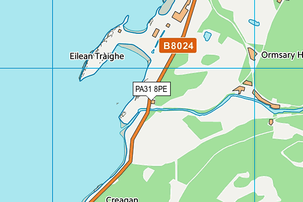 PA31 8PE map - OS VectorMap District (Ordnance Survey)