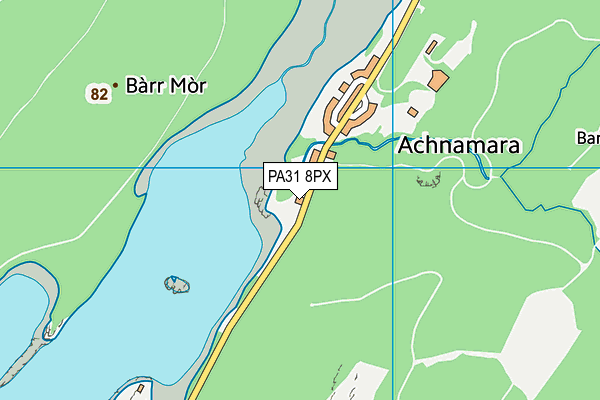 PA31 8PX map - OS VectorMap District (Ordnance Survey)