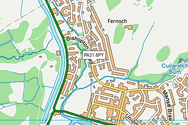 PA31 8PY map - OS VectorMap District (Ordnance Survey)