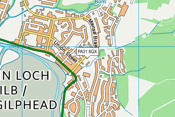 PA31 8QX map - OS VectorMap District (Ordnance Survey)