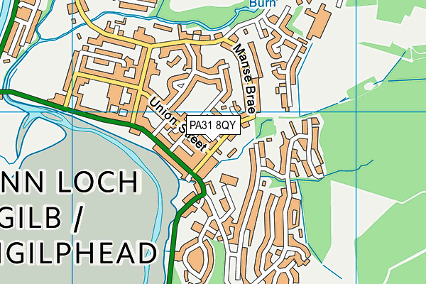 PA31 8QY map - OS VectorMap District (Ordnance Survey)