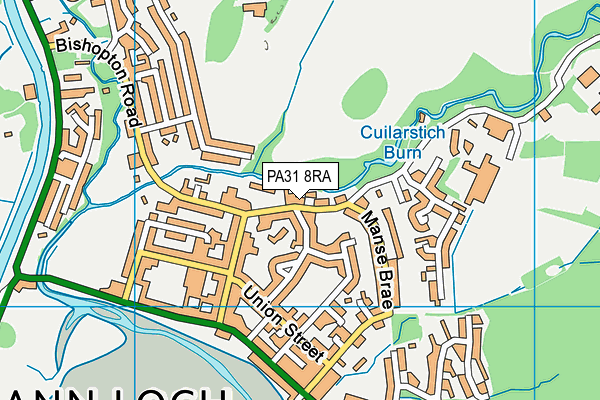 PA31 8RA map - OS VectorMap District (Ordnance Survey)