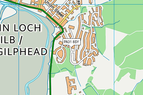 PA31 8SY map - OS VectorMap District (Ordnance Survey)