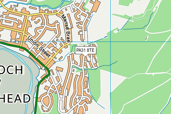 PA31 8TE map - OS VectorMap District (Ordnance Survey)