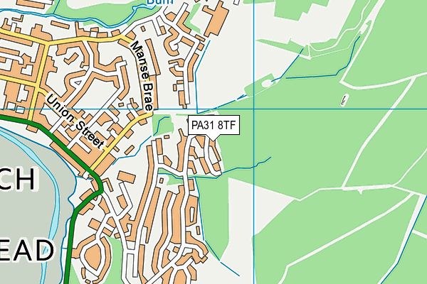 PA31 8TF map - OS VectorMap District (Ordnance Survey)