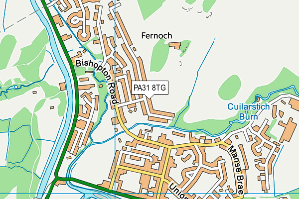 PA31 8TG map - OS VectorMap District (Ordnance Survey)