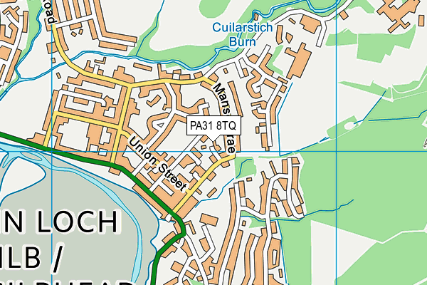 PA31 8TQ map - OS VectorMap District (Ordnance Survey)