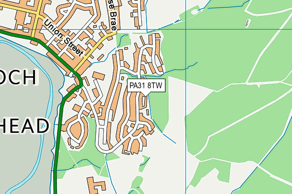 PA31 8TW map - OS VectorMap District (Ordnance Survey)