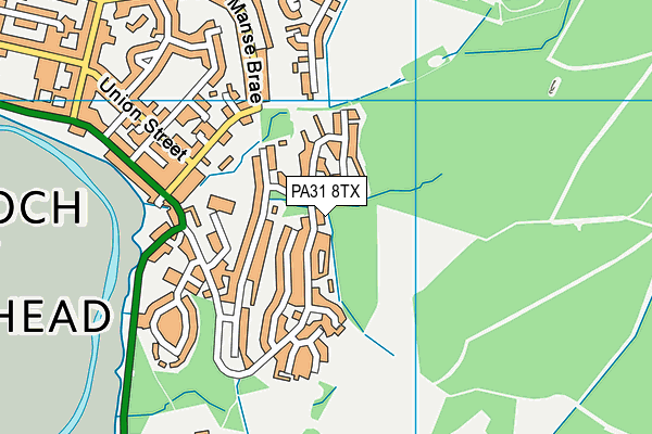 PA31 8TX map - OS VectorMap District (Ordnance Survey)