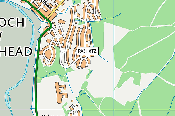 PA31 8TZ map - OS VectorMap District (Ordnance Survey)