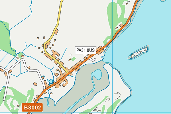 PA31 8US map - OS VectorMap District (Ordnance Survey)