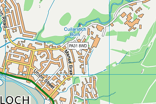 PA31 8WD map - OS VectorMap District (Ordnance Survey)