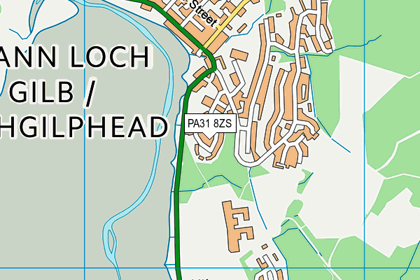 PA31 8ZS map - OS VectorMap District (Ordnance Survey)