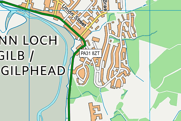 PA31 8ZT map - OS VectorMap District (Ordnance Survey)