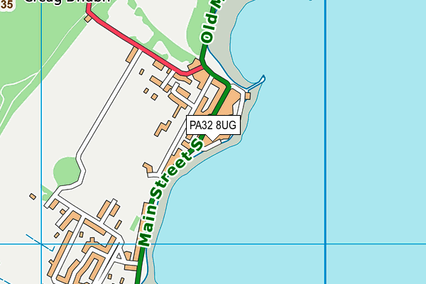 PA32 8UG map - OS VectorMap District (Ordnance Survey)