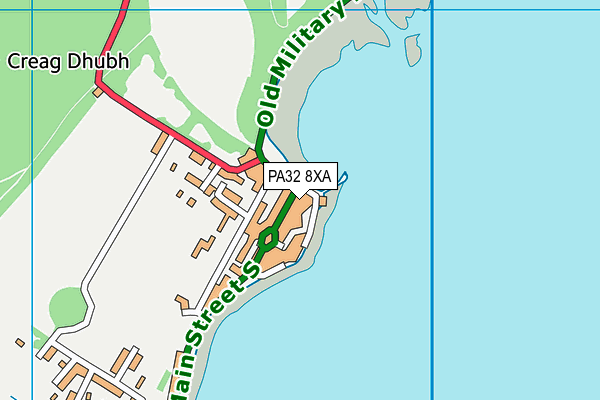 PA32 8XA map - OS VectorMap District (Ordnance Survey)
