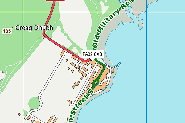 PA32 8XB map - OS VectorMap District (Ordnance Survey)