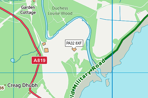 PA32 8XF map - OS VectorMap District (Ordnance Survey)