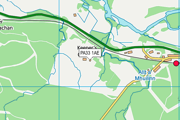 PA33 1AE map - OS VectorMap District (Ordnance Survey)