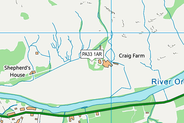 PA33 1AR map - OS VectorMap District (Ordnance Survey)