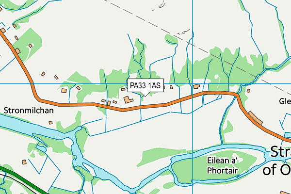PA33 1AS map - OS VectorMap District (Ordnance Survey)
