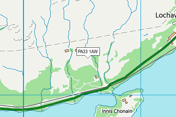 PA33 1AW map - OS VectorMap District (Ordnance Survey)