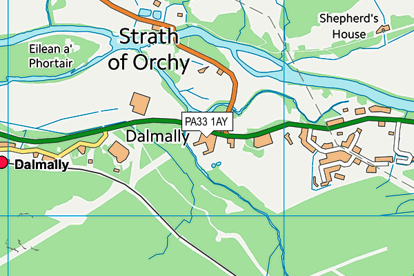 PA33 1AY map - OS VectorMap District (Ordnance Survey)