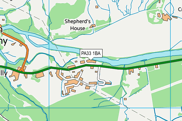 PA33 1BA map - OS VectorMap District (Ordnance Survey)