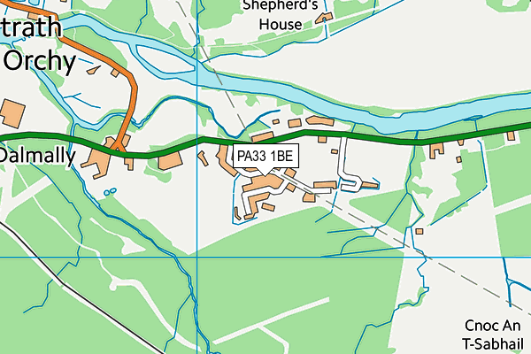 PA33 1BE map - OS VectorMap District (Ordnance Survey)