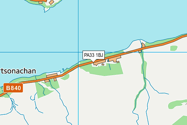 PA33 1BJ map - OS VectorMap District (Ordnance Survey)