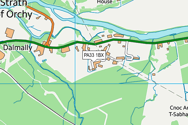 PA33 1BX map - OS VectorMap District (Ordnance Survey)