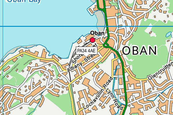 PA34 4AE map - OS VectorMap District (Ordnance Survey)