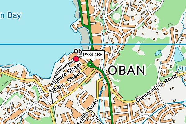 PA34 4BE map - OS VectorMap District (Ordnance Survey)