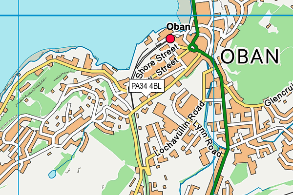 PA34 4BL map - OS VectorMap District (Ordnance Survey)