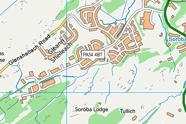 PA34 4BT map - OS VectorMap District (Ordnance Survey)