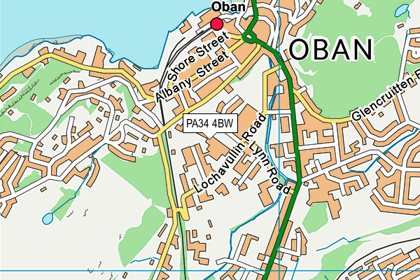 PA34 4BW map - OS VectorMap District (Ordnance Survey)